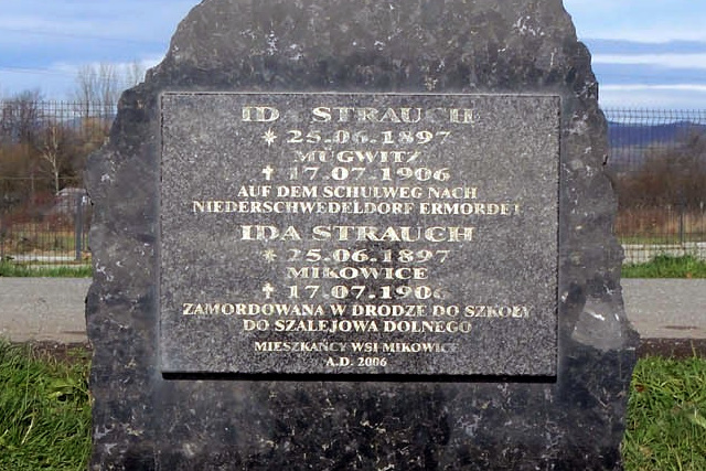 Text des Gedenksteins für Ida Strauch