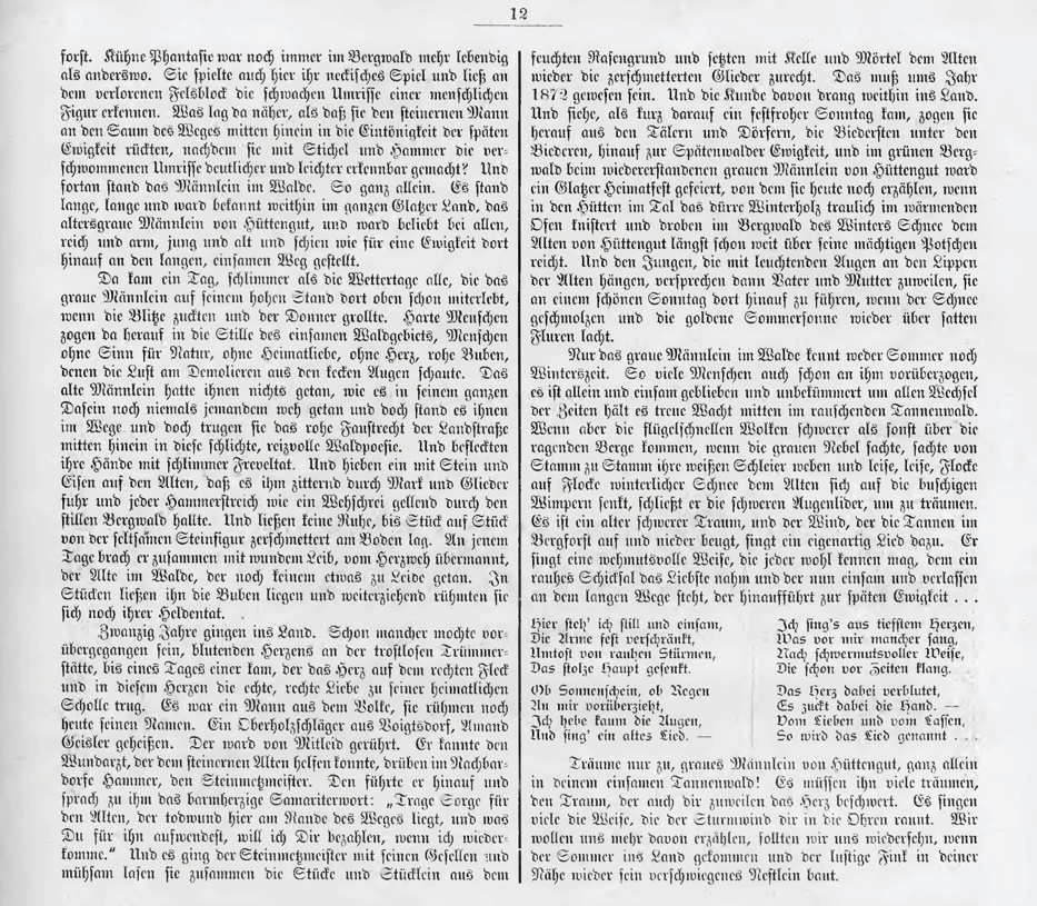 Zeitschrift „Die Grafschaft Glatz“ Nr. 1/1914, S. 12