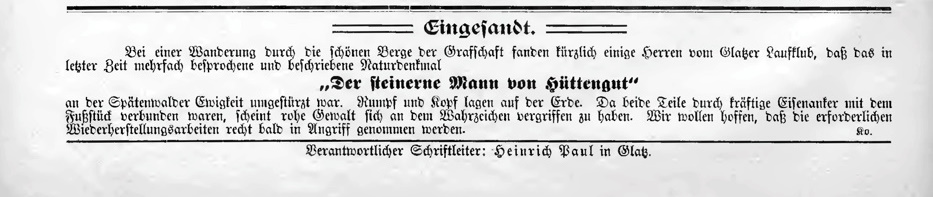 Zeitschrift „Die Grafschaft Glatz“ Nr. 2/1915, S. 30
