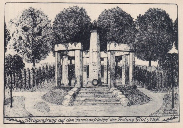 Entwurf, Kriegerdenkmal 1914/18 (1. Weltkrieg) in Glatz