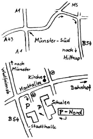 Karte Münster-Hiltrup