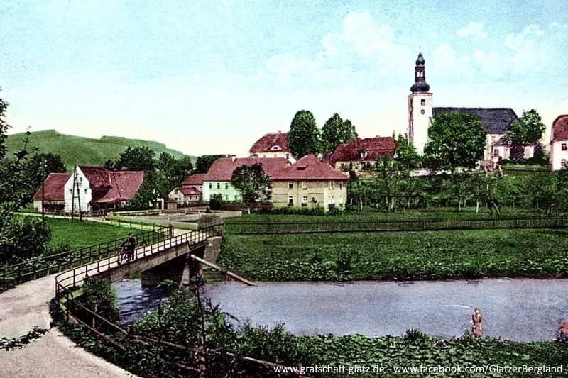 Kunzendorf a. d. Biele, Ortsmitte mit Biele und Kirche