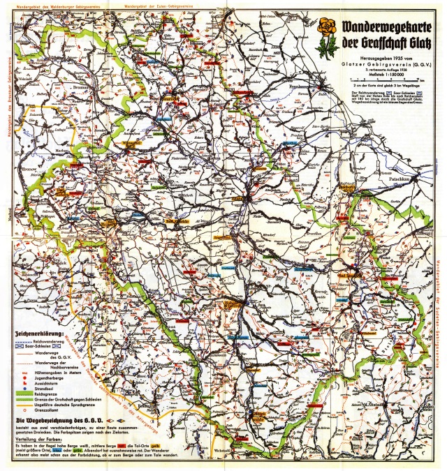 Vorschau der Wanderwegekarte der Grafschaft Glatz