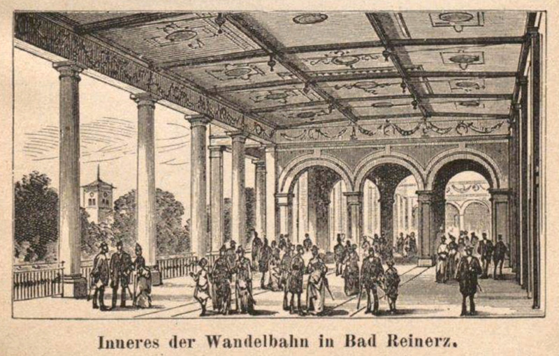 Inneres der Wandelhalle in Bad Reinerz.